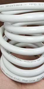 Mpd Digital Mpd-400 Pvc White Superflex Rf Marine 50 Ohm Mpd400 Coaxial Cable With Uhf Pl259 Male Crimp Connectors, 150 Ft #TOP3