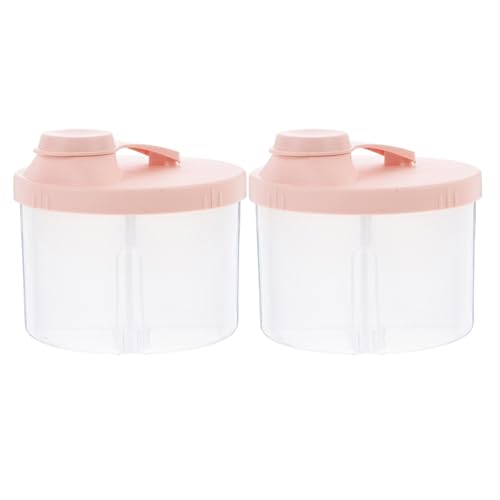 Gatuida 2 envases para polvo de fórmula - Dispensadores portátiles a prueba de derrames - Organizador transparente para suplementos en polvo para llevar a todas partes (240 ml)