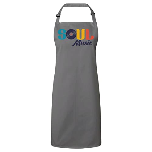 Tablier cuisine soul music gris ideal pour cuisiner en musique