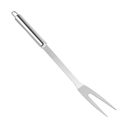 BCOATH Large Kitchen Fork for Meat Long Stainless Steel Carving Fork for Serving Grilling Skewers
