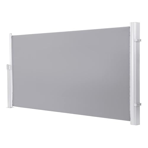 Toldo lateral retráctil, impermeable y resistente a los rayos UV, altura ajustable de 47 a 67 pulgadas, longitud de 79 a 236 pulgadas, ideal para soluciones de privacidad de patio, terraza, balcón