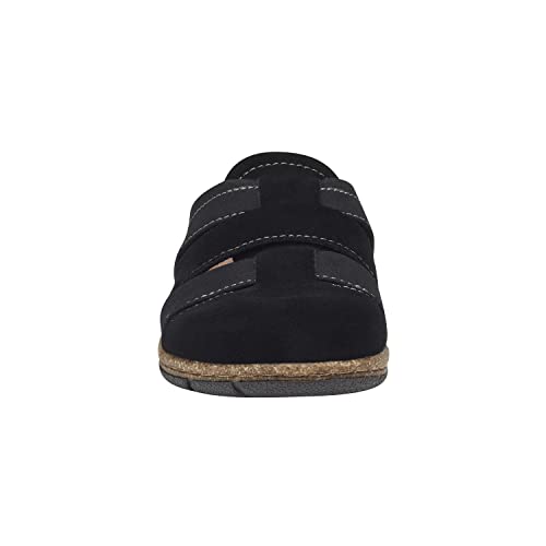 Earth Origins Women’s Ellery Shoe I Suede, Comfort, Sustainable Everyday Slide-On - Black - 7 #TOP3