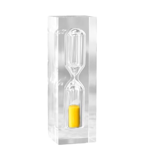 siduytin Durevole Timer a Clessidra per Bambini La Gestione del Tempo ha Bisogno di Timer per Sabbia in Resina per Bambini Timer per Sabbia da 3 Minuti Timer per Uova sode, 3 Minuti, Giallo