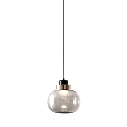 Lustre Suspendu en Verre Anti-Éblouissement LED pour Cuisine Sombre