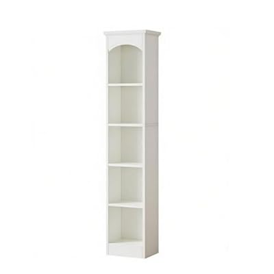 White & Oak 5-Tier Narrow Bookshelf 70.86"