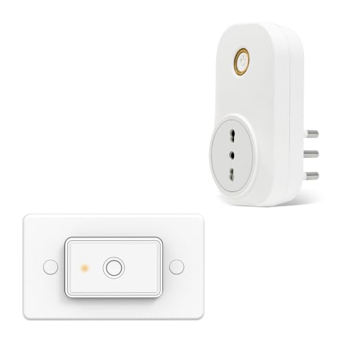 LoraTap Presa Telecomandata con Telecomando, Presa Elettrica Italiana con Interruttore Senza Fili, 200m Controllo Remoto Wireless Switch per Elettrodomestici, 16A/3500W, 2 Anni di Garanzia