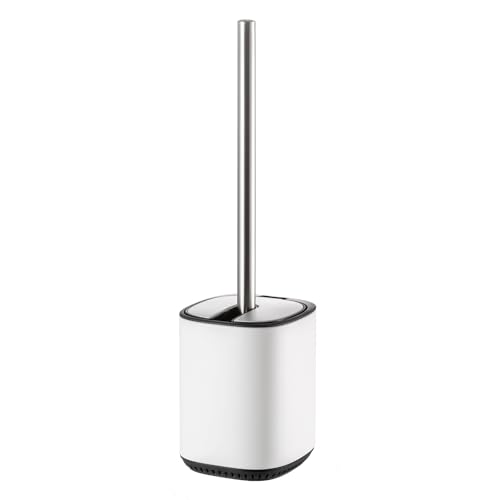 Showerdrape Echo White Steel Toilet Brush & Holder