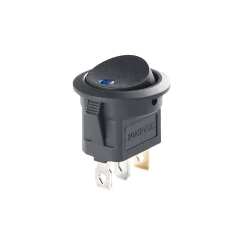 Interrupteur à bascule bouton alimentation LED 3 broches 12V 20A KCD1 rond