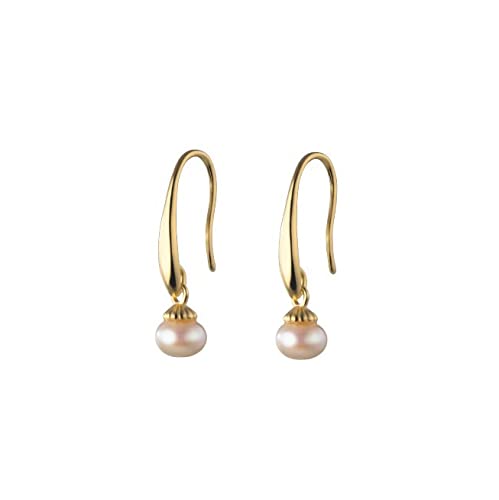 Boucles d'oreilles pendantes argent et perle cadeau femme