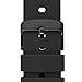 WOCCI 15mm Silicone Watch Band, Quick Release Rubber Replacement Strap with Black Stainless Steel Buckle (Black)