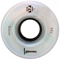 Luminous Wheels Luminous LED Quad Roller Skate Outdoor Wheels (4 Pack, Black Pearl, 62mm x 30mm/78A)