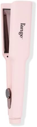 Le Titane Titanium Flat Iron | Hair Straightener with Curved Edges for Versatile Styling | Dual Voltage Flat Iron with Infrared Heat & Adjustable Temperature | 1.75" Blush