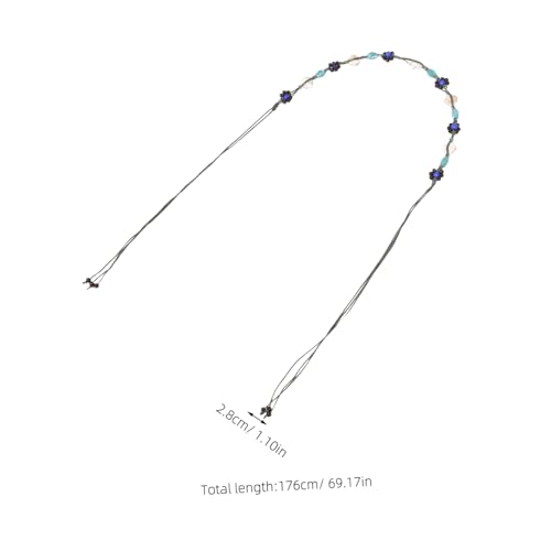 FRCOLOR Boho Ethnic Tassel Rope Waist Belt Handmade Knotted Beaded Decoration for Dresses Casual Wear Unique Style for Women2