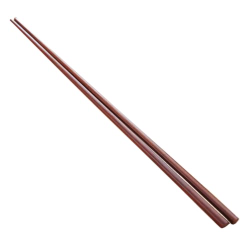 DECORNIJIA Palillos Chinos Largos de Madera de Sándalo Rojo 32 CM para Freír y Olla Caliente Reutilizables y Resistentes al Calor Utensilios de Cocina para Barbacoa y Guisos