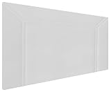 HOGAR24 ES | Cabecero Tapizado Milán | Cabezal de Cama Acolchado | Tapizado en Polipiel de Alta Gama | Color Blanco | Medida: 110x55x3 cm (Cama 105 cm)