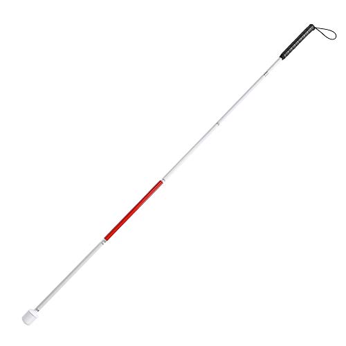 Bastón Reflectante Plegable Resistente con Antideslizante para Seguridad Nocturna, Bastón Guía Ligero para Personas Ciegas, Muleta de Aleación de Aluminio