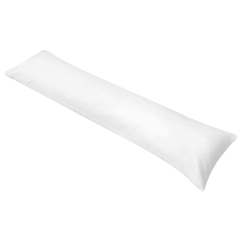 Almohada para dormir de lado, 40 x 145 cm, color blanco, con funda de microfibra, relleno de algodón PP, para reposacabezas, apoyo cervical, comodidad para dormir