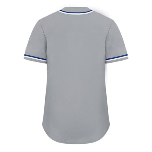 Men Baseball Jersey Button Down Plain Men Jerseys Short Sleeve Softball Jerseys Sports Active Tee miniatura 2
