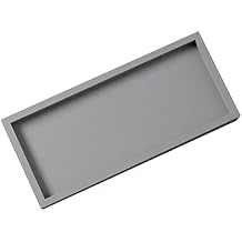 Plant Saucer Rectangular Plant Tray Flower Pot Tray Household Plant Watering Chassis Living Room Flower Pot Base Color Gray, Size L