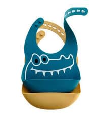 Waterproof Bib Toddler Silicone Baby Feeding Set with Bowl and Spoon3