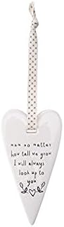 Slogan Hanging Heart | Gift for Mum | Ceramic | I Will Always Look Up To You' | Gift for Mother's Day Birthday Christmas | CGB Giftware | GB01025E