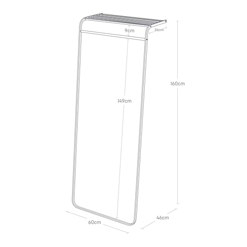 Portant à vêtements en bois et métal blanc pour une chambre épurée - 4
