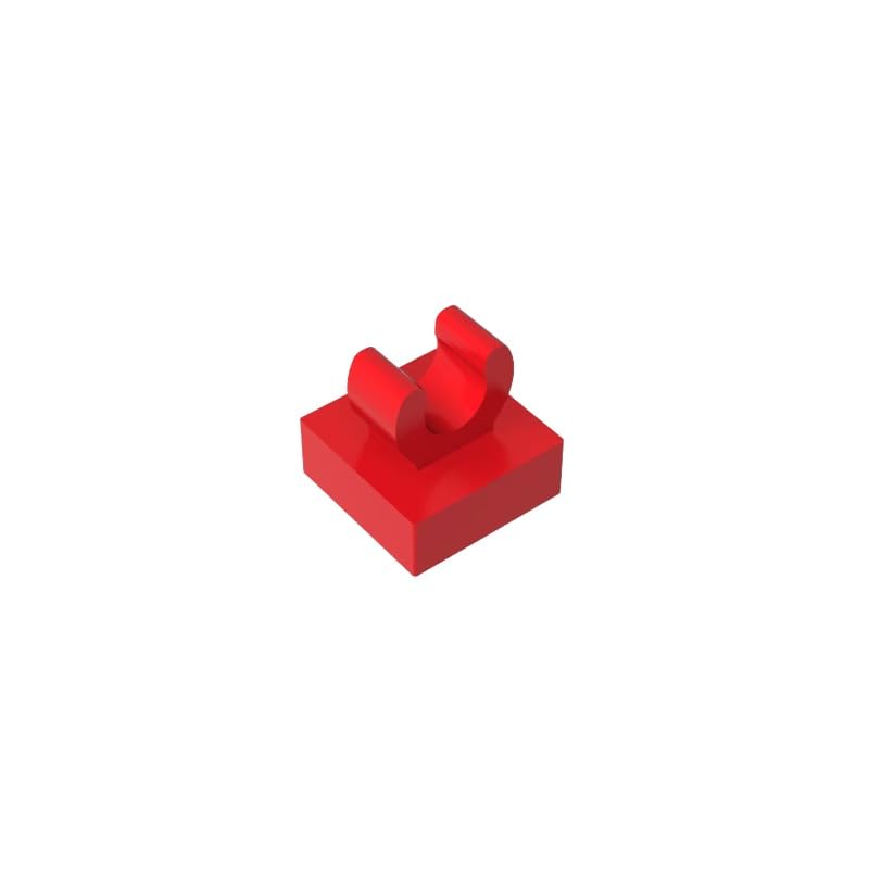 Gobricks 15712 Hinge Plate Tile Special 1x1 with Clip with Rounded Edges 50 Pieces GDS-818 Compatible with Lego Building Blocks Color:Red — image 1