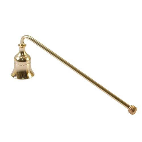 Extincteur en métal pour bougie en forme de cloche élégant avec options de courte, longue longueur pour aromathérapie, doré court