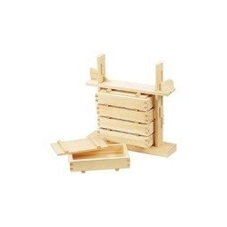 ???? Yamako Wooden Pressed Sushi 5-Tier Set (Cypress Wood)