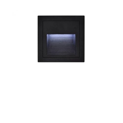 Applique murale LED encastrable noire 5W blanc chaud pour escalier