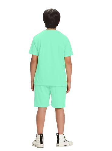 Image of KYDA KIDS Boys 100% Pure Combed Cotton Co-ord Clothing Set Premium Printed T-Shirt & Shorts | Relaxed Fit Summer Outfit for Kids