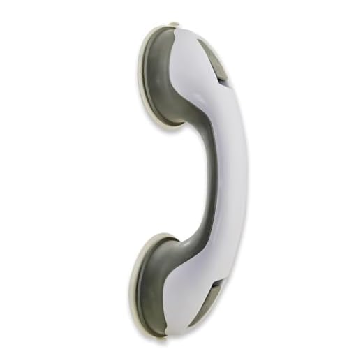 Heavy Duty Suction Grab Bars for Bathtubs and Showers - 12" Shower Handle for Elderly, Safety Shower Grab Bars with No Drilling, Waterproof Bathroom Handles for Seniors, Adults, Gray