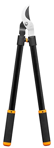 Fiskars Bypass-Astschere für frisches Holz, Antihaftbeschichtet, Gehärteter Präzisionsstahl, Länge: 81 cm, Schwarz, L11, 1027541