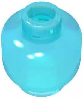 Gobricks GDS-1417 Minifig Head Plain (Blocked Open Stud) 50PCS Compatible with Lego Toy:::DIY Parts and MOC Components for Major Brick Brands Color:Trans Light Blue 42