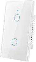 Interruptor Wifi Inteligente 2 Teclas com ou sem Neutro Compatível com Alexa Google Home Tuya Branco