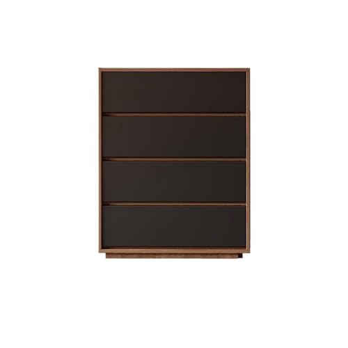 FUHAI-666 Cómoda con cajones Cómoda for Dormitorio con 4 cajones de Almacenamiento Madera for guardería, Sala Estar y Pasillo(Negro)