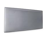 DHOME Cabecero de Polipiel o Tela AQUALINE Liso cabeceros Cabezal tapizado Cama Lujo (Polipiel Plata, 110cm (Camas 80/90/105))