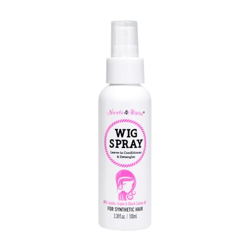 Nicole & Alyssa - Wig Spray For Synthetic Hair - Leave-in Conditioner Detangler Moisturizer (Travel Size - Pack of 1)