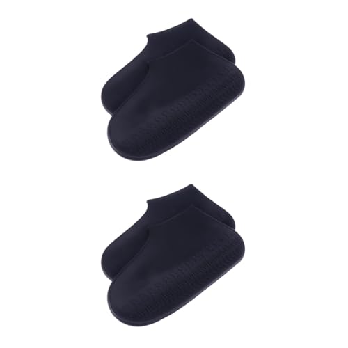 Cubrecalzados de silicona SUPVOX para lluvia, 2 unidades, antideslizantes, para mujer, color negro miniatura 1