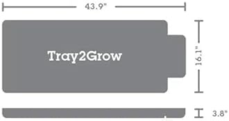 Happy Hydro Tray2Grow System - Standard Tray2Grow with No Tank - Self-Watering, Gravity-Fed Hydroponic Indoor System, Black