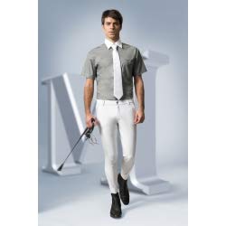 Camisa de concurso EQUI-THEME "Marco" de manga corta – blanco, cuello blanco, talla pequeña