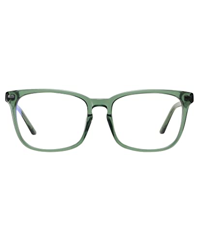 Image of DUCO Retro Square Blue Light Glasses For Men Blue Ray Blocking Glasses Computer Gaming Glasses Nylon Lens Acetate Frame Green 8302