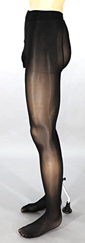 Glossy Mens Pantyhose with Fly Pouch4