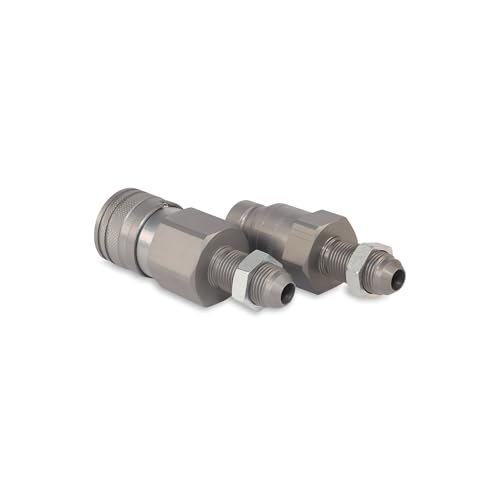 Image of 1 /2″ Flat Face Hydraulic Quick Couplers Set - 1 /2″ JIC Port Bulkhead Mount