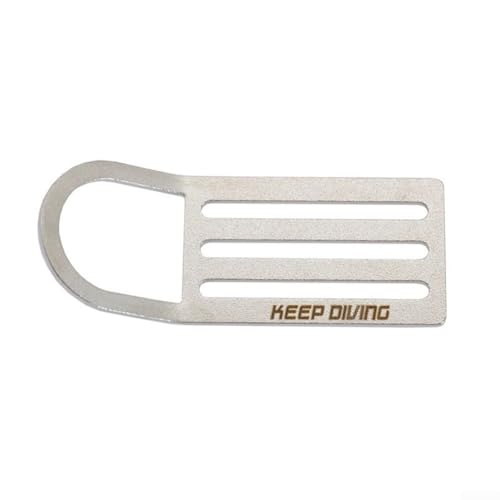 Weight Belt Keeper for Scuba Diving 316 Stainless Steel Bent D Ring Replacement Strong Lightweight Prevents Accidental Release Fits 5.5cm Wide Webbing Belts Harnesses Snorkeling Accessory 2 Pack