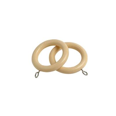 Wooden Curtain Pole Ring for 28mm Poles (Cream, Pack Of 100)