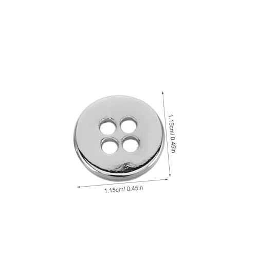 Boutons ronds alliage zinc couture vêtements petits boutons 4 trous - 3