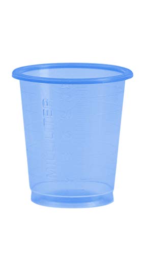990 Schnapsbecher Schnapsgläser aus Plastik Pinnchen Kunststoff Shots Medikamentenbecher 2cl - 3cl Einweg Medi Becher blau Cover