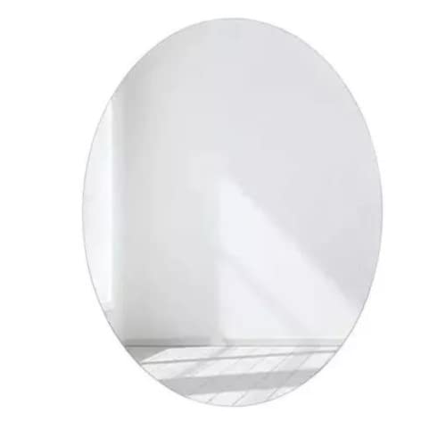 Espelho Oval Auto Adesivo para quarto, sala e Banheiro Tamanho:40X30