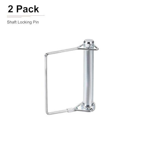 DTGN 10mm x 100mm (DxL) Wellenverriegelungsstift - 2er Pack - Gut für landwirtschaftliche Anhänger Rasen - Karbonstahl Vierkant-Anhängerkupplungsstift - Silberton